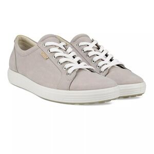 Ecco Gray Sneakers Minimalist Design with White Rubber Sole